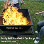 43" Square Outdoor Wood-Burning Fire Pit