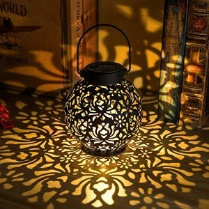 2-Pack Outdoor Solar Lanterns for Garden Decor