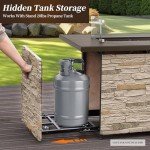 PIZZELLO 43" Rectangular Propane Fire Pit Table