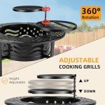 42" Outdoor Fire Pit with Grill & Cover