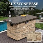 PIZZELLO 43" Rectangular Propane Fire Pit Table