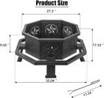 Verdeluxe 35-Inch Octagonal Wood Burning Fire Pit