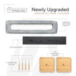 Large Rectangle Tabletop Fire Pit - Portable Fireplace