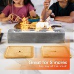 Large Rectangle Tabletop Fire Pit - Portable Fireplace