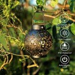 2-Pack Outdoor Solar Lanterns for Garden Decor