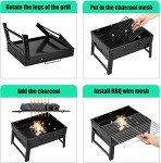 Portable Charcoal Grill for Outdoor Cooking