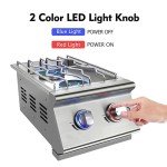 Outdoor Kitchen Double Side Burners - 30,000 BTU