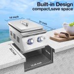 Outdoor Kitchen Double Side Burners - 30,000 BTU