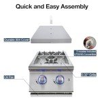 Outdoor Kitchen Double Side Burners - 30,000 BTU