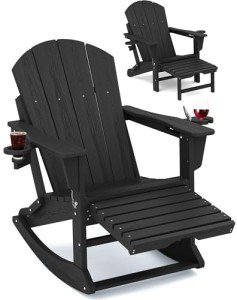 KINGYES 4-in-1 Folding Adirondack Rocking Chair