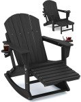 KINGYES 4-in-1 Folding Adirondack Rocking Chair