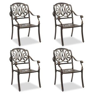 VINGLI Stackable Outdoor Dining Chairs Set of 4