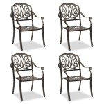 VINGLI Stackable Outdoor Dining Chairs Set of 4