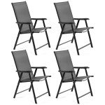 Yaheetech Set of 4 Portable Outdoor Dining Chairs