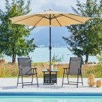 Yaheetech Set of 4 Portable Outdoor Dining Chairs