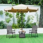 Yaheetech Set of 4 Portable Outdoor Dining Chairs