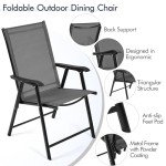 Yaheetech Set of 4 Portable Outdoor Dining Chairs