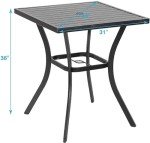 MFSTUDIO 36” Outdoor Counter Height Bar Table