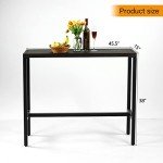 Outdoor Counter Height Bar Table with Metal Frame
