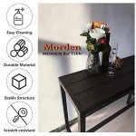 Outdoor Counter Height Bar Table with Metal Frame