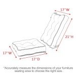 Beige Rocking Chair Cushion Set for Patio