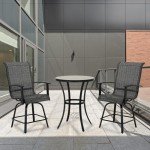 Outdoor 35.5” Round Counter Height Bar Table