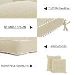 Beige Rocking Chair Cushion Set for Patio