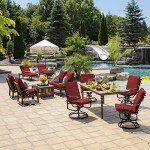 Ruby Red Outdoor Deep Seat Cushion Set