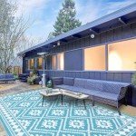 Reversible Waterproof Outdoor Rug 6x9 Ft Teal