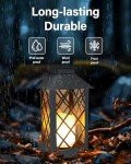 SHYMERY 14-Inch Solar Lanterns with Flickering Candles