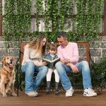 Butterfly Pattern Outdoor Bench with Armrests