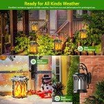 4 Pack Solar Lanterns with Flickering Flames