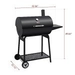 Royal Gourmet 30" Barrel Charcoal Grill with Table