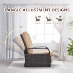 Babylon Adjustable Wicker Recliner Chair with Cushions