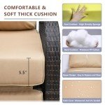 Babylon Adjustable Wicker Recliner Chair with Cushions