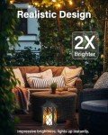 SHYMERY 14-Inch Solar Lanterns with Flickering Candles
