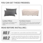 3-Seat Brown Wicker Patio Couch with Cushions