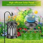 4 Pack Solar Lanterns with Flickering Flames