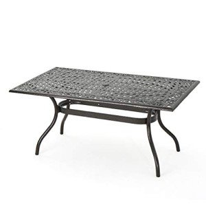 Phoenix Hammered Bronze Rectangle Table by Christopher Knight
