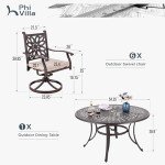 PHI VILLA 7-Piece Patio Dining Set for 6