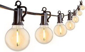 25ft G40 LED Patio String Lights with Bulbs