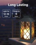 SHYMERY 14-Inch Solar Lanterns with Flickering Candles