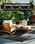 Floral 6x9 Outdoor Reversible Rug - Waterproof