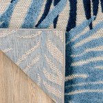 Lucca Contemporary Floral Indoor/Outdoor Area Rug 7'10"x10