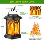 4 Pack Solar Lanterns with Flickering Flames