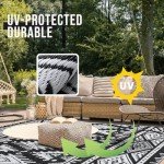 OLANLY Waterproof Reversible Outdoor Rug, 5x8 ft