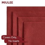 Burgundy Waterproof Outdoor Pillow Covers - Set of 4