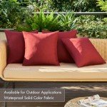 Burgundy Waterproof Outdoor Pillow Covers - Set of 4