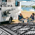 OLANLY Waterproof Reversible Outdoor Rug, 5x8 ft