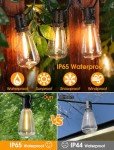 Larkvue 25FT Dimmable Outdoor String Lights